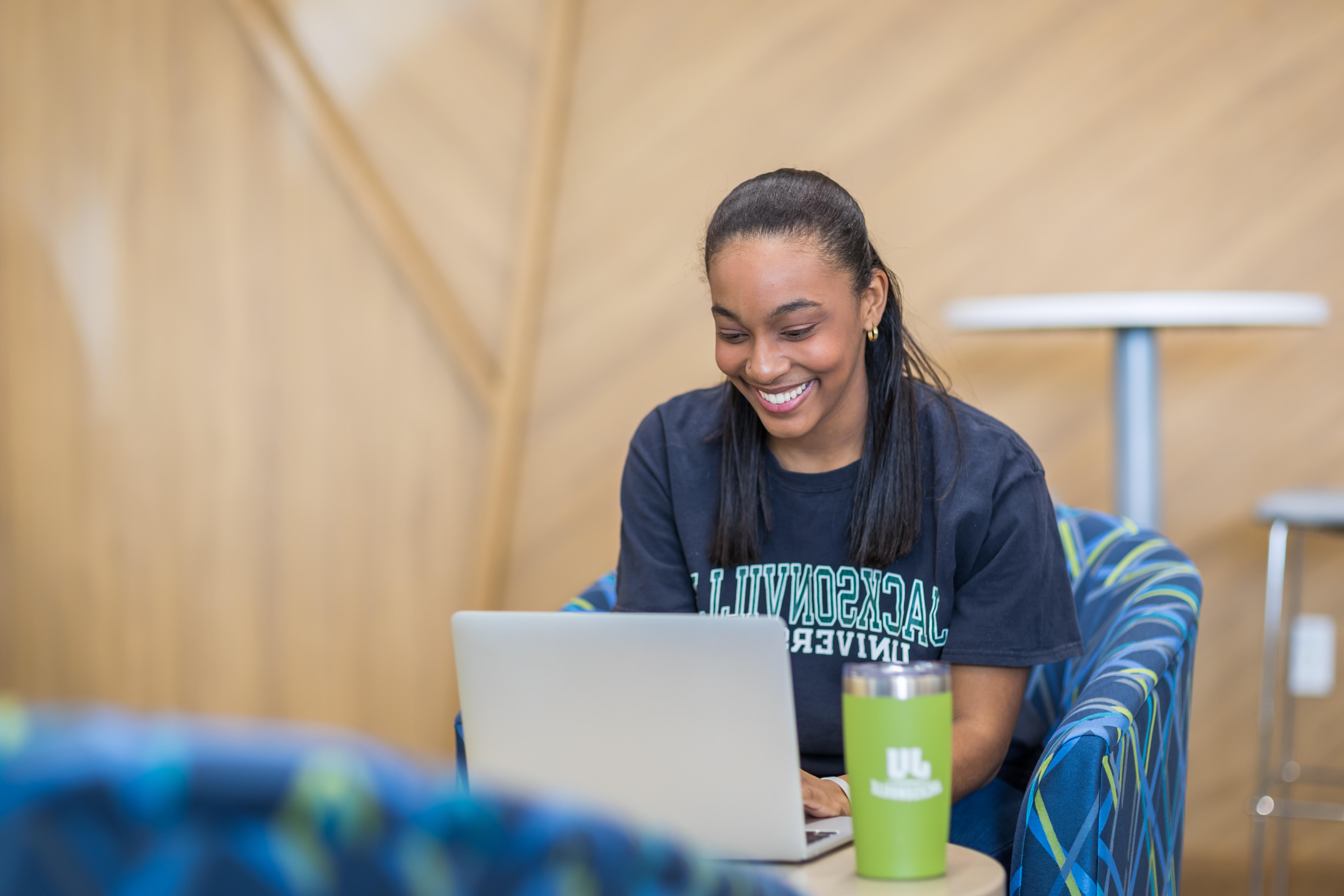 student on laptop